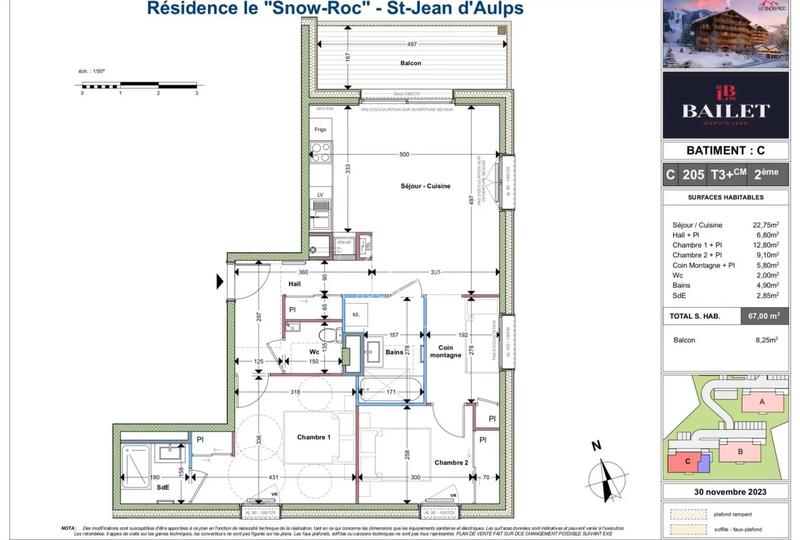Appartement - 67 m² - 3 pièces