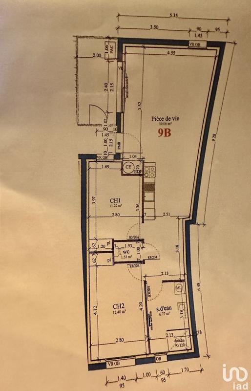 Appartement - 71 m² - 3 pièces