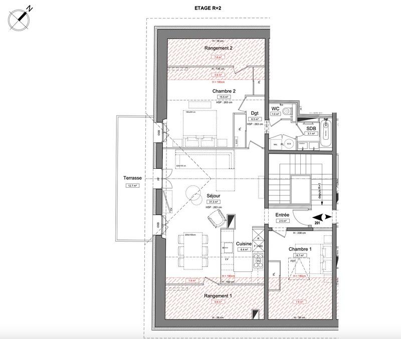 Appartement - 81 m² - 3 pièces