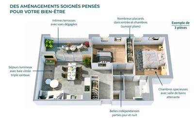 Appartement - 45 m² - 2 pièces