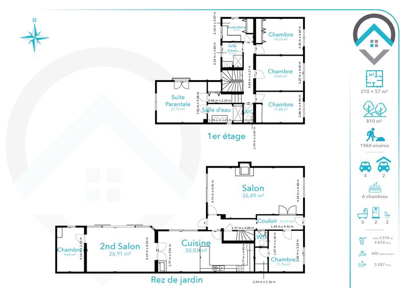 Maison - 204 m² - 8 pièces