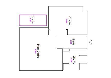 Appartement - 39 m² - 2 pièces