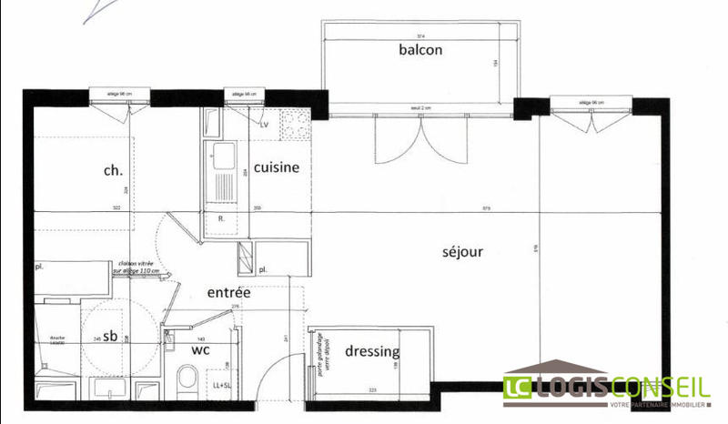 Appartement - 63 m² - 3 pièces