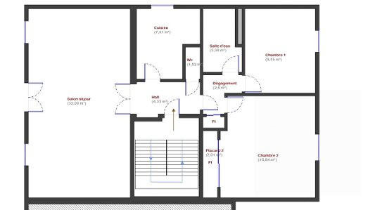 Appartement - 108 m² - 5 pièces