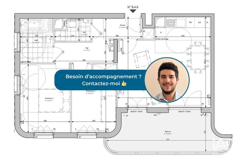 Appartement - 66 m² - 3 pièces