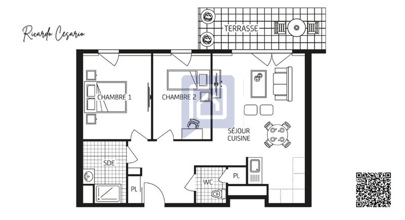 Appartement - 62 m² - 3 pièces