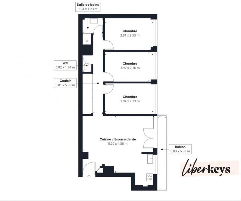 Appartement - 63 m² - 4 pièces