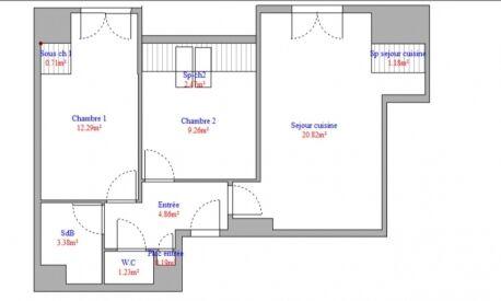 Appartement - 53 m² - 3 pièces