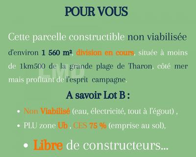 Terrain constructible - 1 560 m²