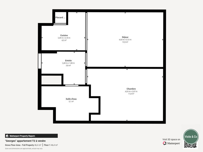 Appartement - 40 m² - 2 pièces