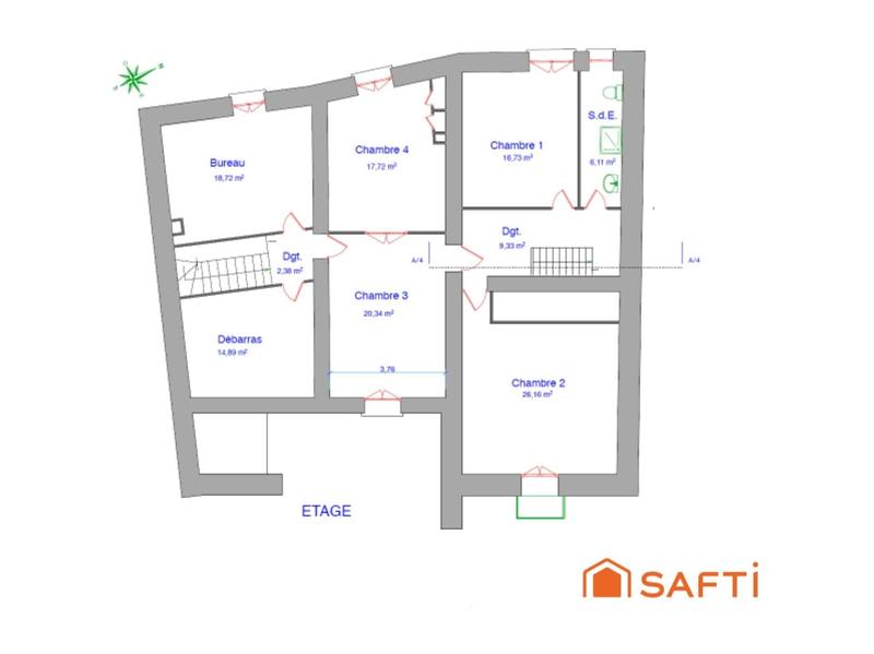 Maison - 185 m² - 7 pièces