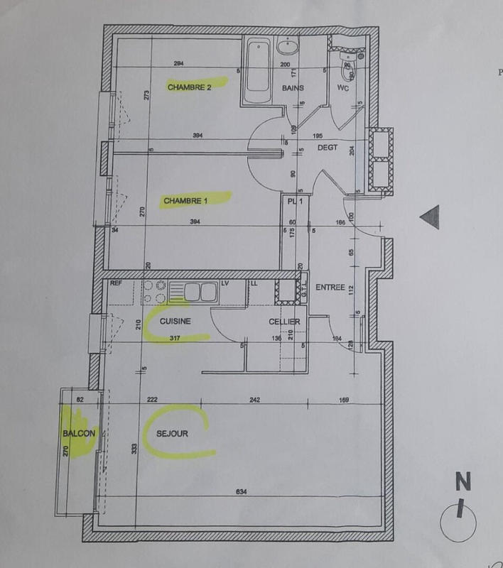 Appartement - 66 m² - 3 pièces