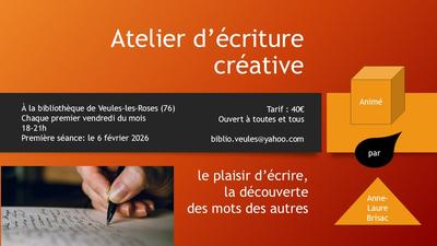 Atelier d'écriture créative