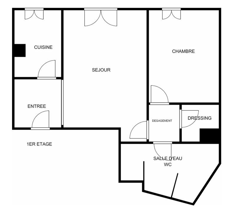 Appartement - 52 m² - 2 pièces