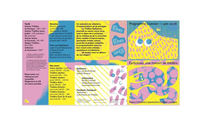 Episcènes - Programmation de janvier à juin 2026
