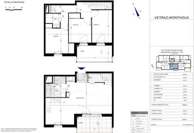 Appartement - 80 m² - 4 pièces