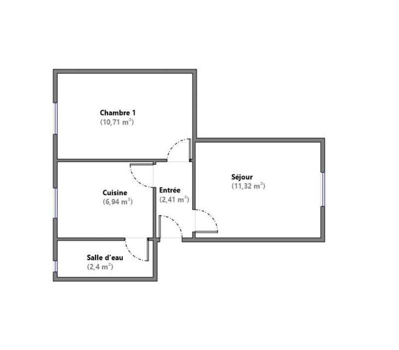 Appartement - 34 m² - 2 pièces