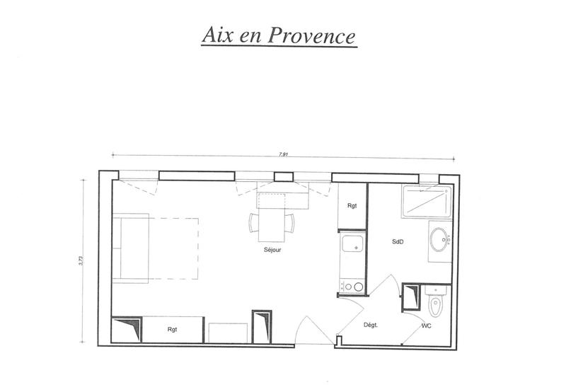 Appartement - 27 m² - 1 pièce