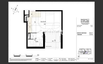 Appartement - 29 m² - 1 pièce