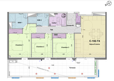 Appartement - 77 m² - 4 pièces