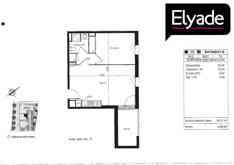 Appartement - 42 m² - 2 pièces