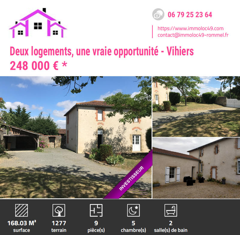 Maison - 168 m² - 9 pièces
