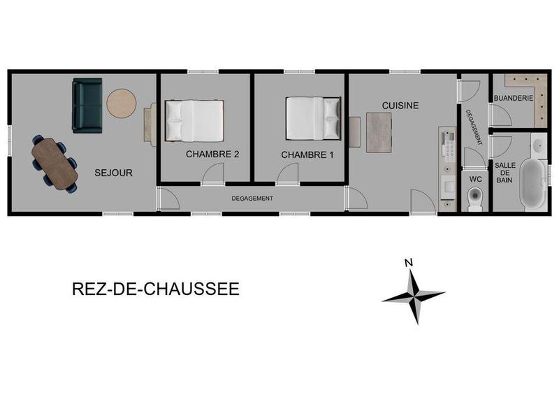 Maison - 90 m² - 3 pièces