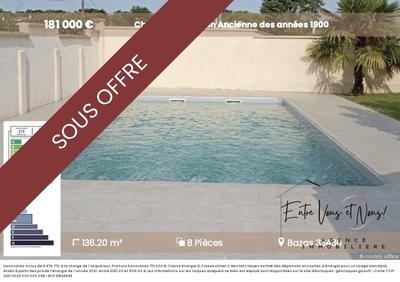 Maison ancienne - 136 m² - 8 pièces