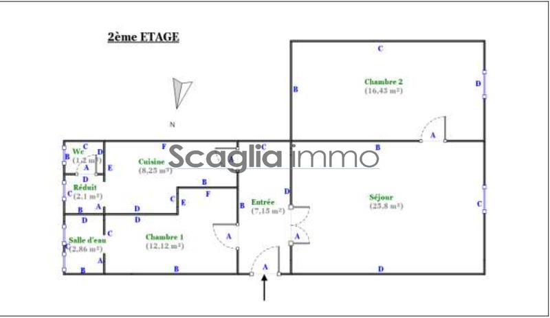 Appartement - 76 m² - 3 pièces