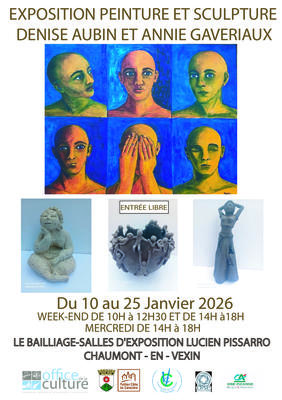 Exposition peinture Denise Aubin et sculpture Annie Gaveriaux