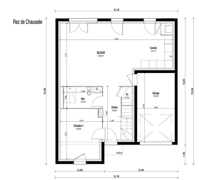 Maison traditionnelle - 98 m² - 5 pièces