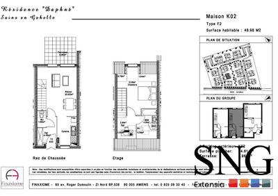 Villa - 50 m² - 2 pièces