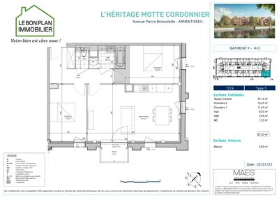 Appartement - 67 m² - 3 pièces