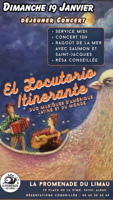 Déjeuner - Concert à la Promenade du Limau : El Locutorio Itinerante