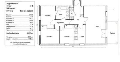 Appartement - 84 m² - 4 pièces