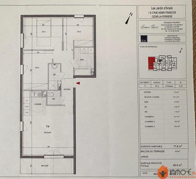 Appartement - 78 m² - 4 pièces