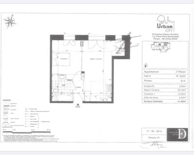 Appartement - 42 m² - 2 pièces