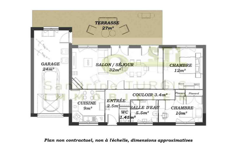 Maison - 76 m² - 3 pièces