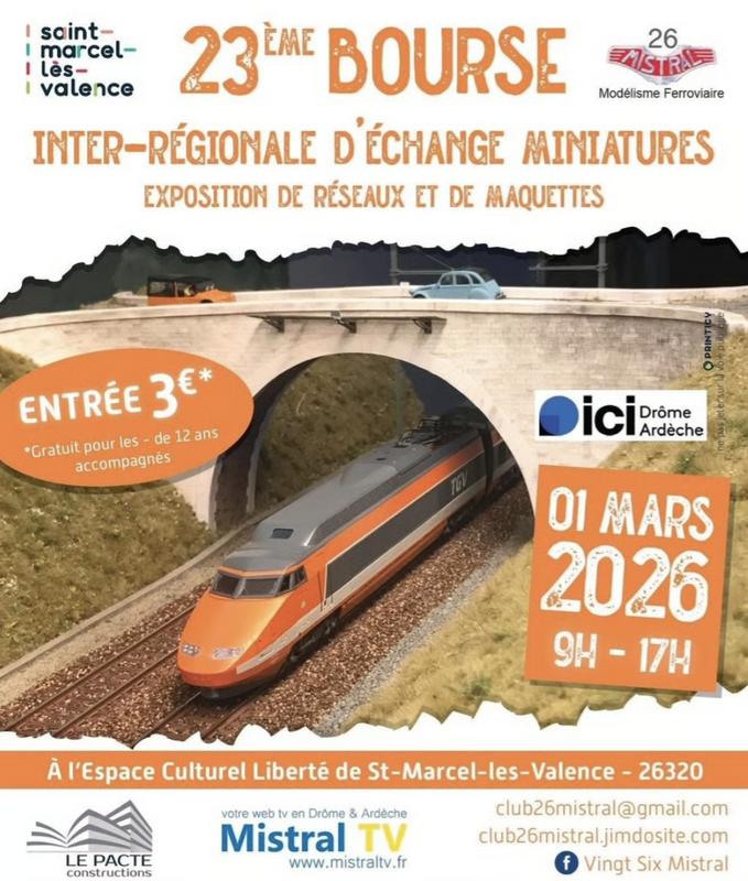 Bourse d'échange de modélisme ferroviaire - exposition de réseau ferroviaire