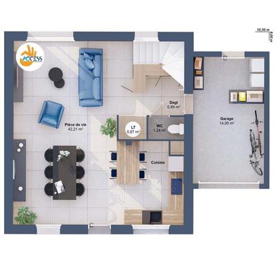 Maison - 89 m² - 5 pièces