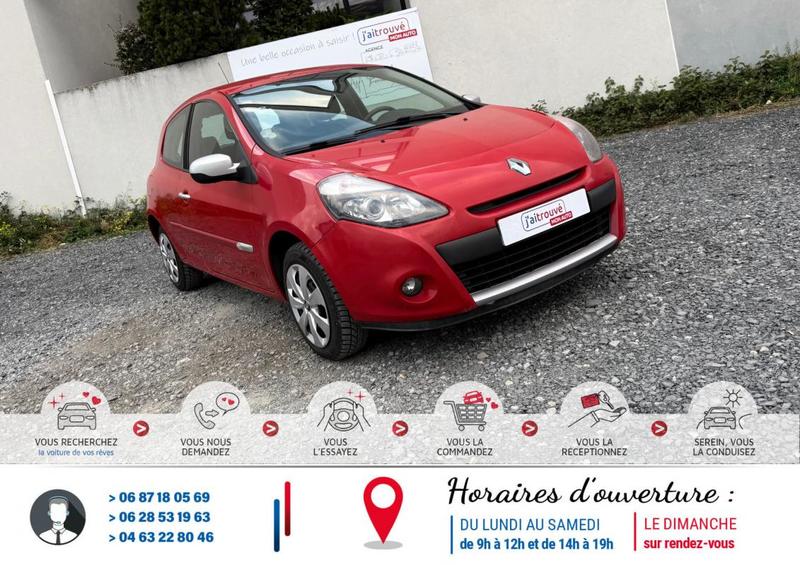 Renault Clio III 1.2i 16v 75Cv Sièges chauffant 132 000Km*Véhicule Sous Garantie*Ct Révision Kit Distribution Ok*Carte Grise Moitié prix (Véhicule plus de 10 ans)*Plus 100 Points Contrôles Effectue*Pneus 4 saisons (&quot;M+S&quot;)*Climatisation*Fixation Isofix*Aut