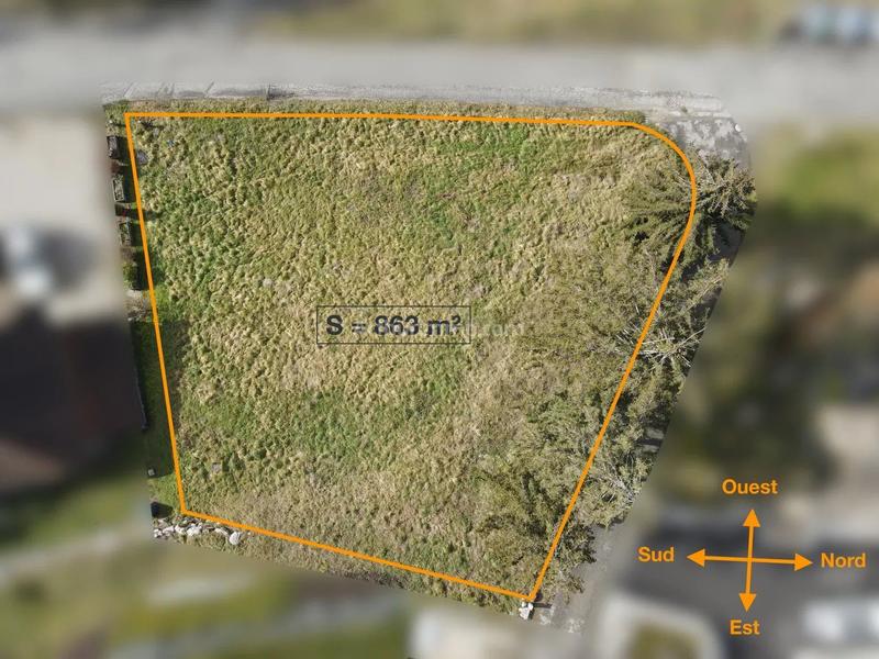 Terrain - 863 m²