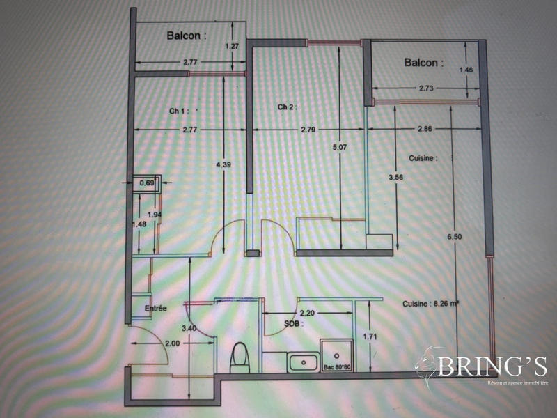 Appartement - 56 m² - 3 pièces