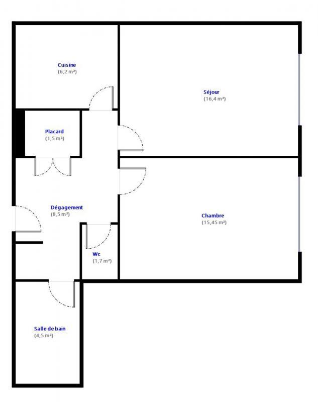 Appartement - 54 m² - 2 pièces