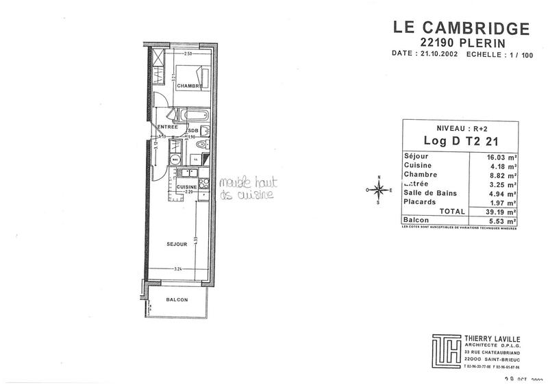 Appartement - 39 m² - 2 pièces