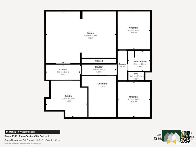 Appartement - 93 m² - 4 pièces