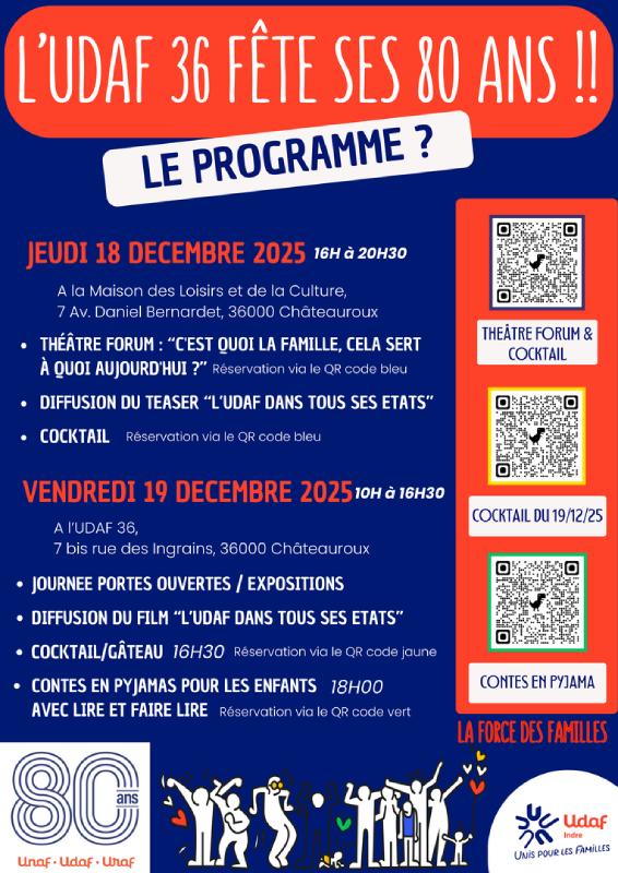 L'Udaf 36 fête ses 80 ans
