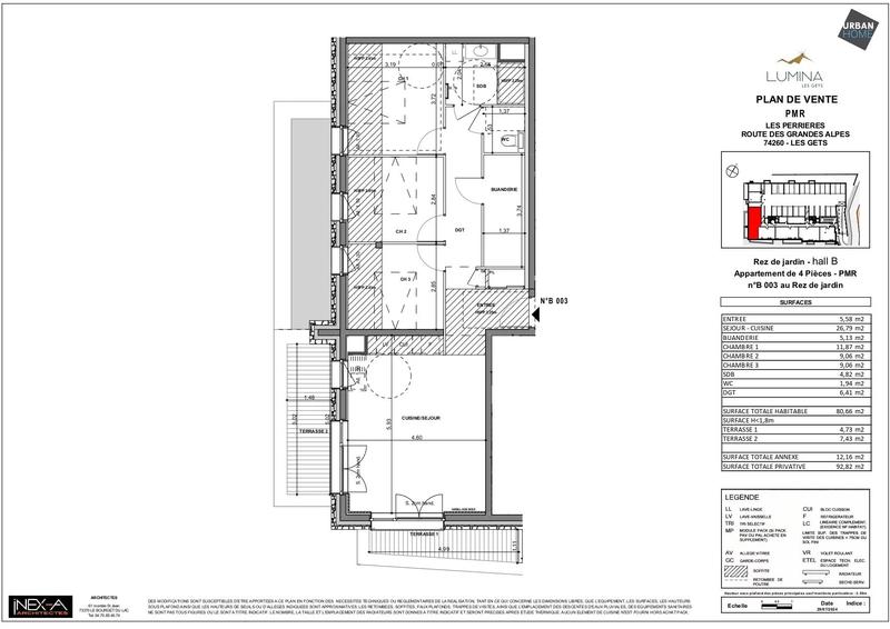 Appartement - 80 m² - 4 pièces