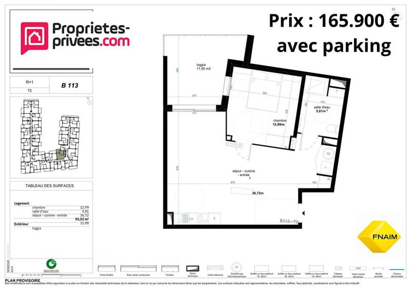 Appartement - 40 m² - 2 pièces