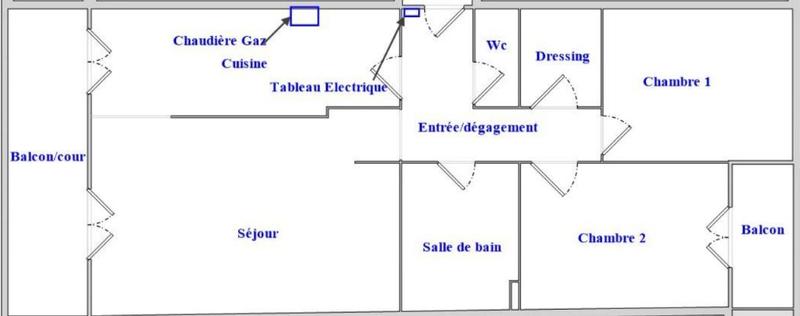 Appartement - 79 m² - 3 pièces